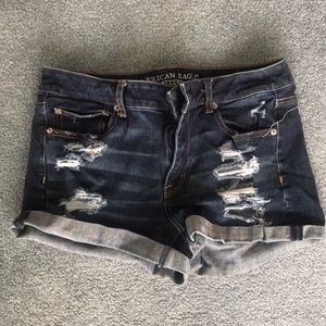 American Eagle Hi-Rise Super Stretch Jean Shorts. Size 12.
